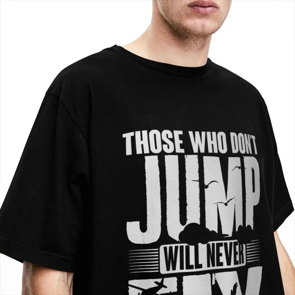 Vintage Base Jump Skydiving T-Shirts Men Women Airplane SkyDive Lover Tee Shirt Gift Idea Clothes