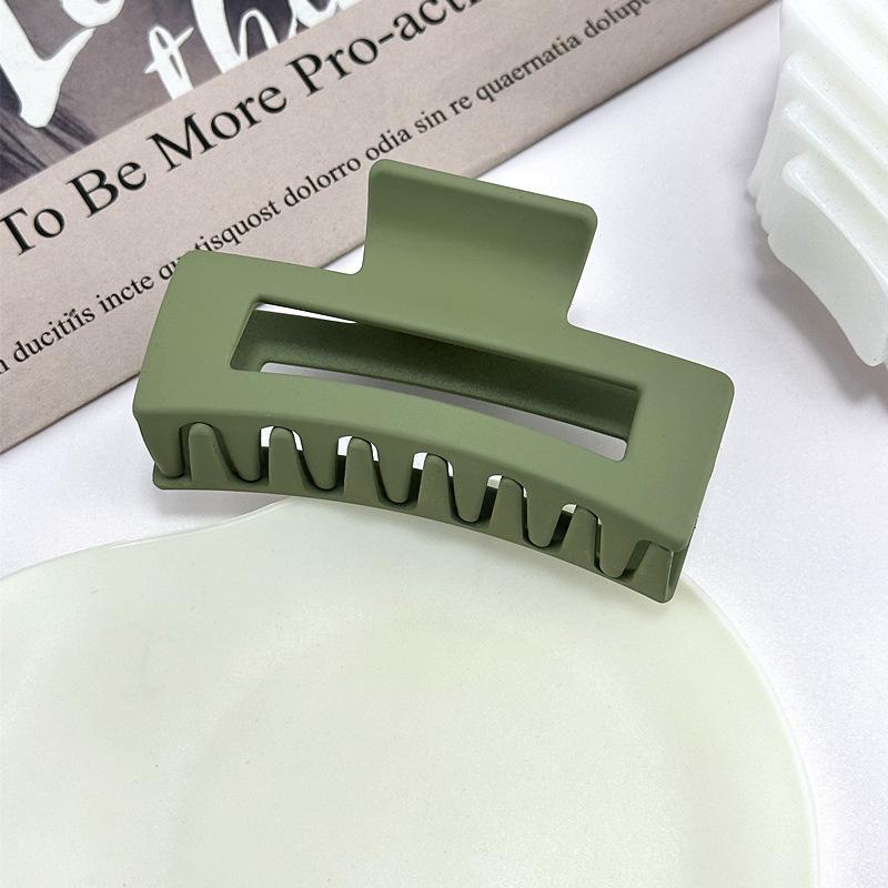 High-End Frosted Solid Color Hair Clip for Women