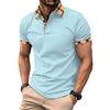 Nové pánske módne tričko s golierom, slim-fit, polokošeľa s krátkym rukávom, pánsky top