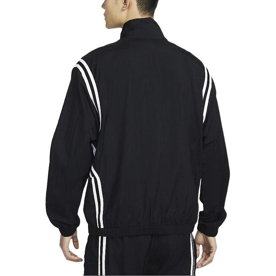 Nike DNA Crossover Striped Stand Collar Zip Casual Long Sleeve Basketball Jacket Men jackets Black FN2867-010