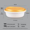 HANDUNYOU Disposable Round Meal Prep Containers with Lids, 850ml