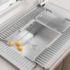 Silicone Sink Drain Pad Foldable Sink Draining Mat Multipurpose Water Retaining Pad  Kitchen