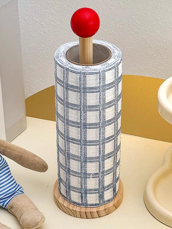 Wall-Mounted Wooden Kitchen Paper Towel Holder