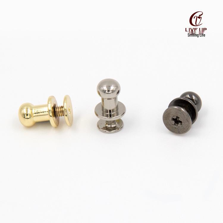 DIY Hand-Stitched Leather Handbag Accessories: Leather Toggle Studs & Alloy Monk's Head Rivets