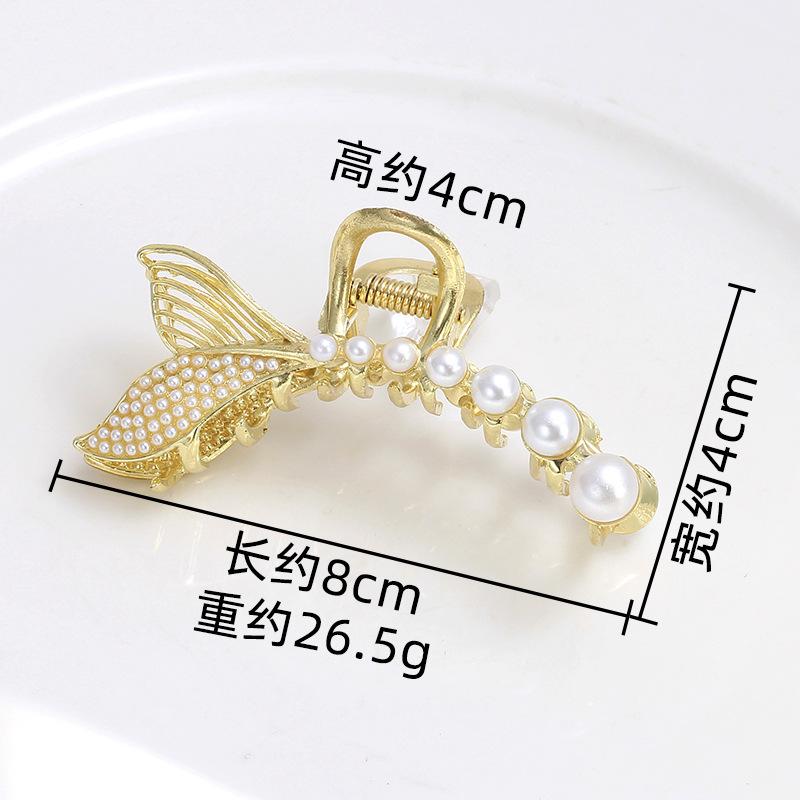 Fashion Disc Hairpin Shark Clip Large Hair Volume Multi-French Grab Clip Women'S Premium Sense Back Head Hair Accessories Head Accessories