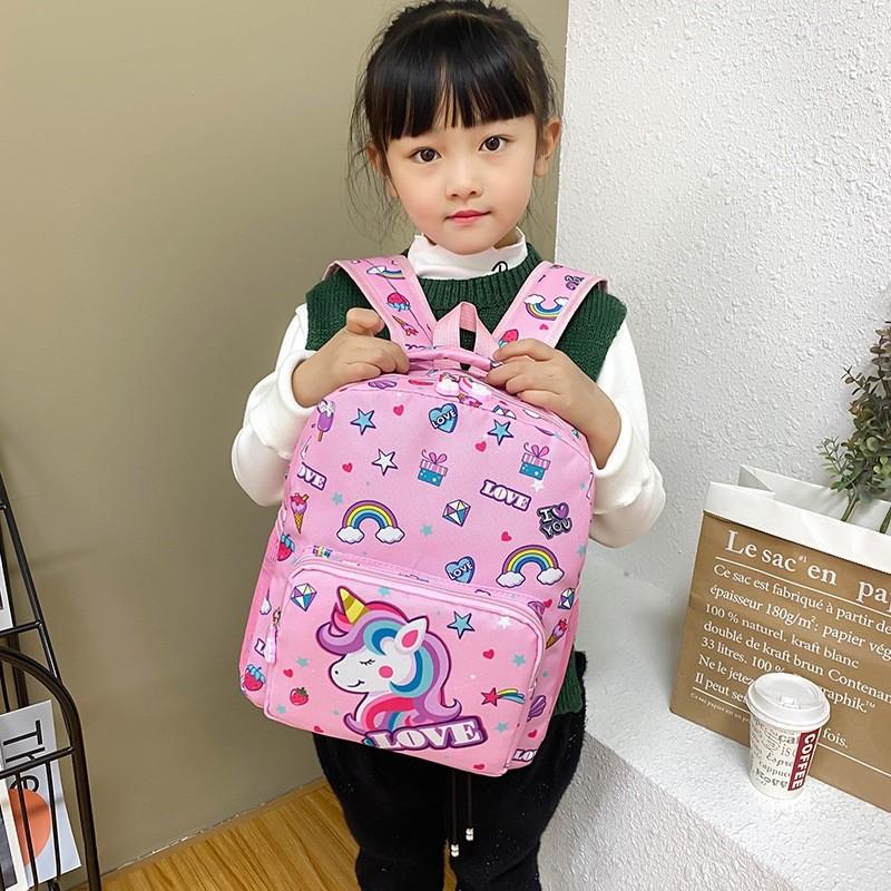 Rainbow Star Unicorn And Strawberry Backpack Childrens Cartoon Bag Zipper