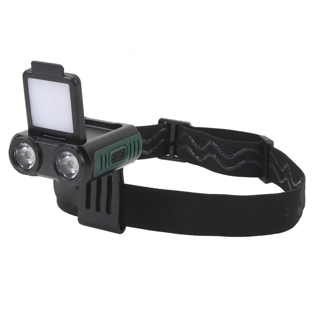 Headlamp Adjustable USB Rechargeable Lightweight Outdoor Fishing Hat Clip Light with Induction for Hiking Camping
