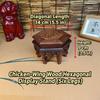 Hand Carved Hexagon Wood Base Teapot Stand Wooden Display Stand Display Base Rack  Living Room
