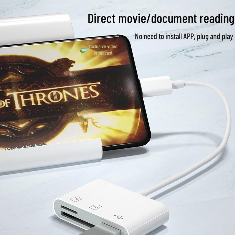 Type-C OTG Card Reader for Apple/Huawei: Supports SD/TF/USB and Camera Memory