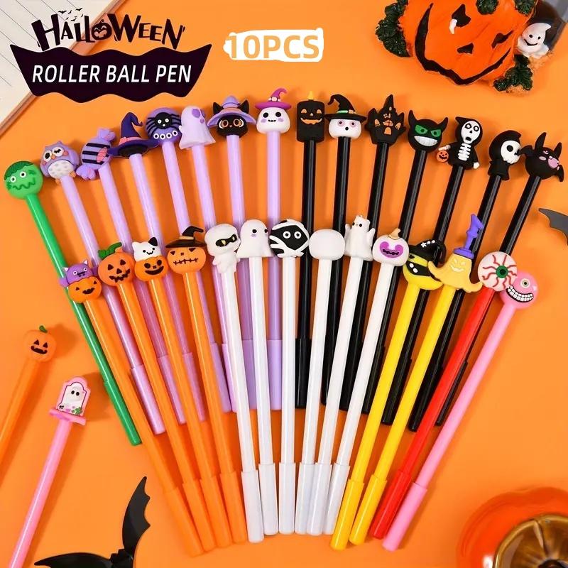 

20Pcs Halloween Themed Gel Pens Pumpkins, And Witch Hats - Perfect for Classroom Rewards Or Back-To-School Stationery Gifts