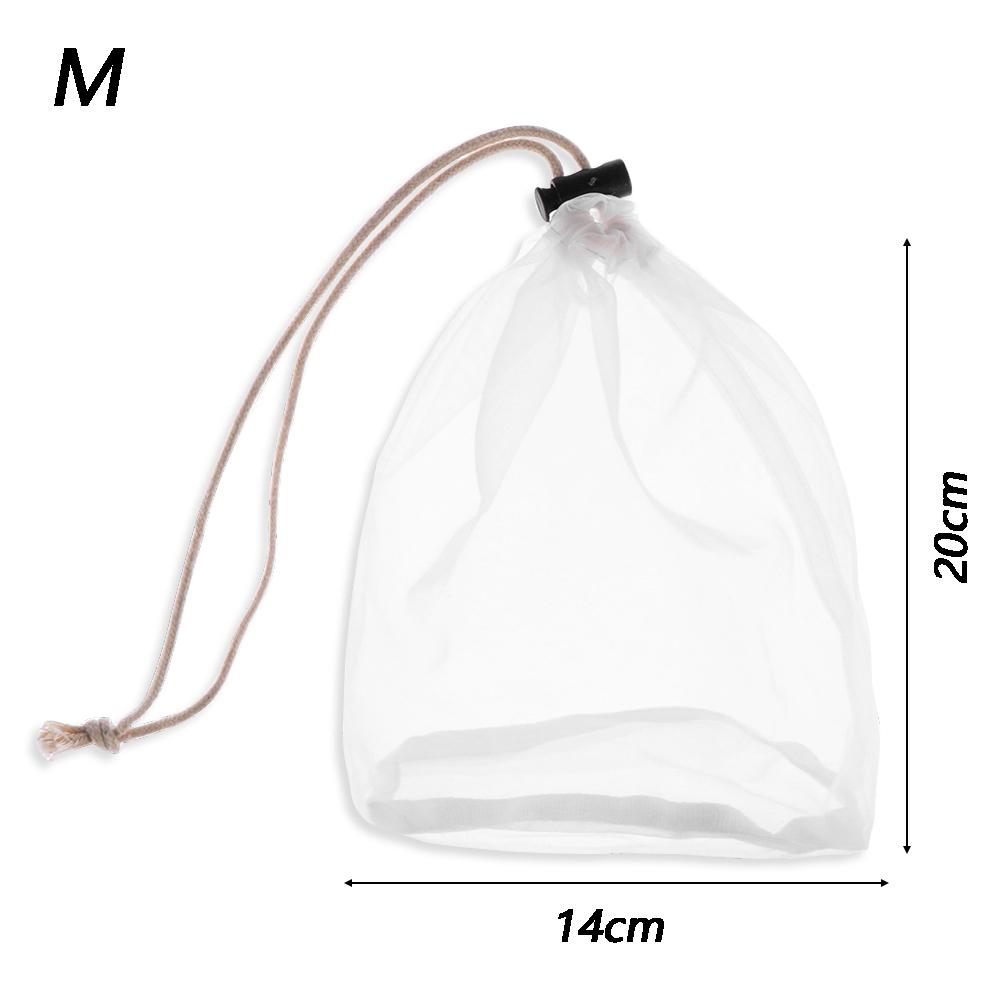 Durable Nylon Mesh Drawstring Bag Multi Purpose Storage Pouch Stuff Sack Home Laundry Bag Outdoor Travel Activity Carrier Pouch