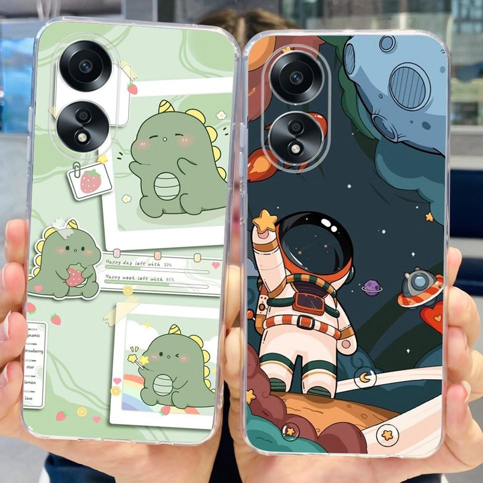 For Cover Oppo A58 4G CPH2577 Case Love Heart Butterfly Cover Shell For Oppo A78 5G 4G CPH2565 Soft Clear TPU Bumper Etui
