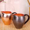 Vintage Coffee Mug Pure Copper Cup,Lrregular Shape Weave Handle 280 ml Breakfast Cup,Handcrafted Tea Tumbler Drinkware Tableware