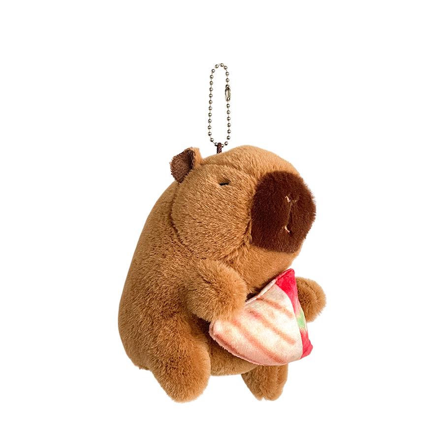 Cartoon Pfannkuchen, Kapibara Plüschpuppen, Burrito, Feinschmecker, Capybara Puppen, Taschen, Anhänger, Kindergeschenkpuppen