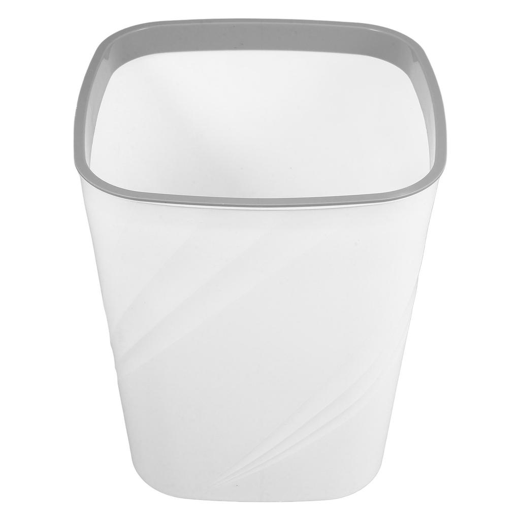 Large Capacity Trash Plastic Rectangular Garbage Bin Open Top Press Ring for Office Kitchen Bathroom Home Use