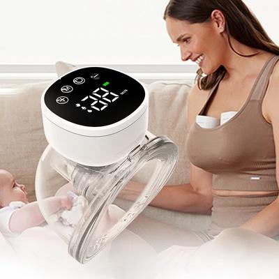 Portable Hands-Free Breast Pump Low Noise LED Display USB Charging Adjustable Flow Silicon PP Bottle Fresh Milk Safety Wearable