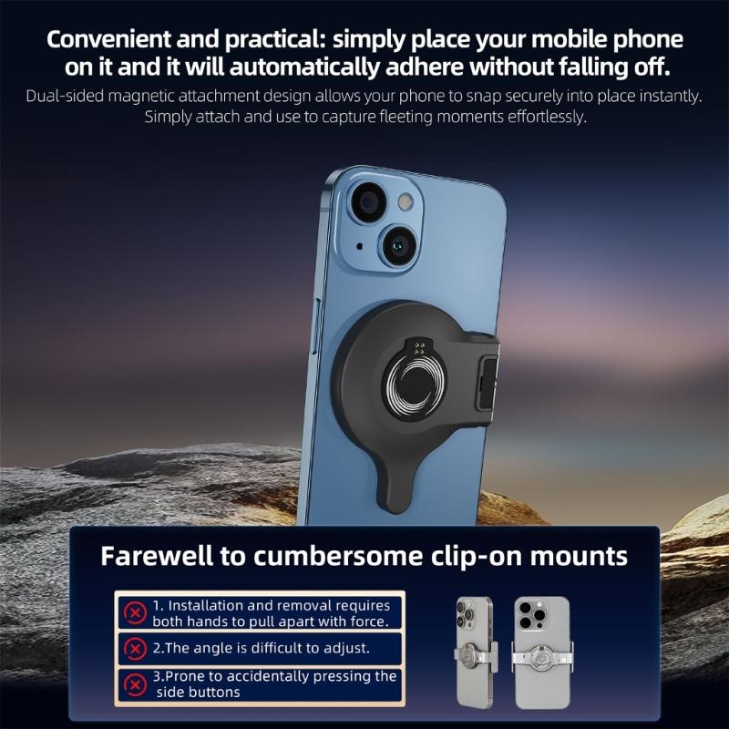 Universal Magnetic Phone Rings Holder For Smartphones For Smooth Tracking And Professional Stabilization