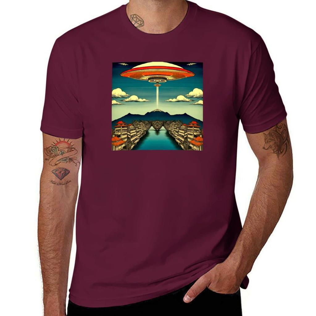 UAP UFO Japanese Style Tshirt customizeds sports fans plain black t shirts men