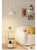 Nordic Cream Floor Lamp with Shelf - Modern Living Room, Study, Bedroom & Bedside Vertical Table Lamp