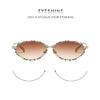 Trendy Elegant Sunglasses Crystal Embellished Metal Frame Polarized Lens Lightweight Design For Birthday Girl