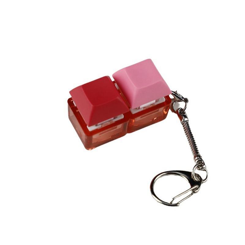 4-Keys Mechanical Keyboard Key Toy Keychain Party Stress Relief Diy Fidget Button Keycap Fidget Keyboard Toys Finger Keyboard