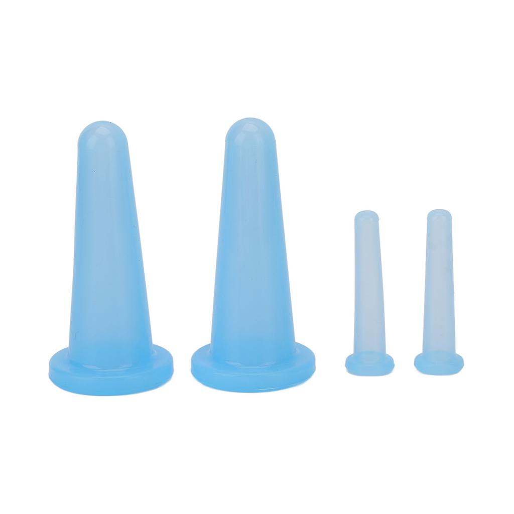 4ks vakuový masážní pohár Silikonový masážní pohár na obličej pro domácí použití Léčba celulitidy