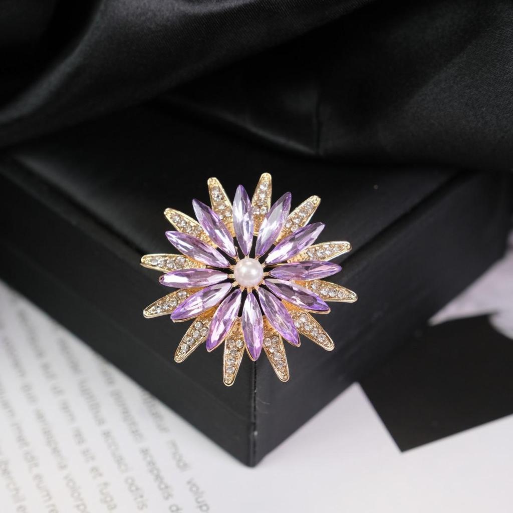 Bunte Retro Damen Korsagenbrosche - Elegante Anstecknadel im europäischen Stil