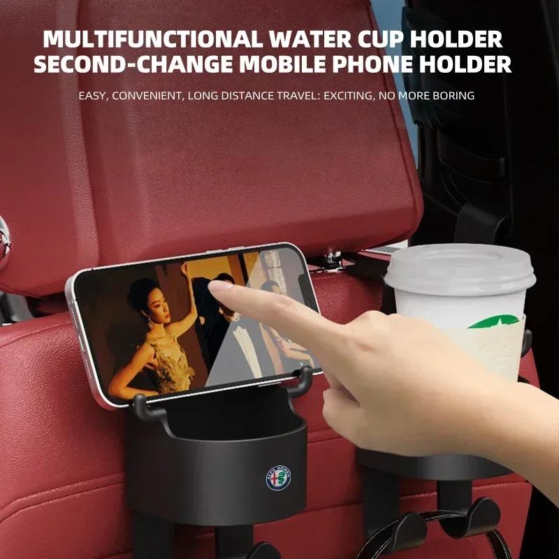 Multifunctional Car Seat Headrest Hook Phone Holder For Alfa Romeo Giulia Stelvio Giulietta 156 159 147 Mito Tonale Brera Disco zq6
