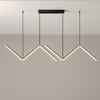Nordic Modern Minimalist Chandelier with Geometric Lines for Dining Room and Sofa Areas