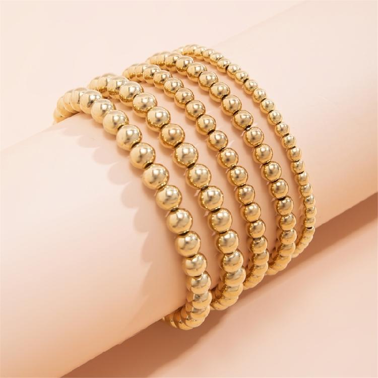 Pack of 5 Modern Alloy Bracelets For Women Adjustable Handchain Stackable Wrist Jewelry Perfect For Parties Weddings