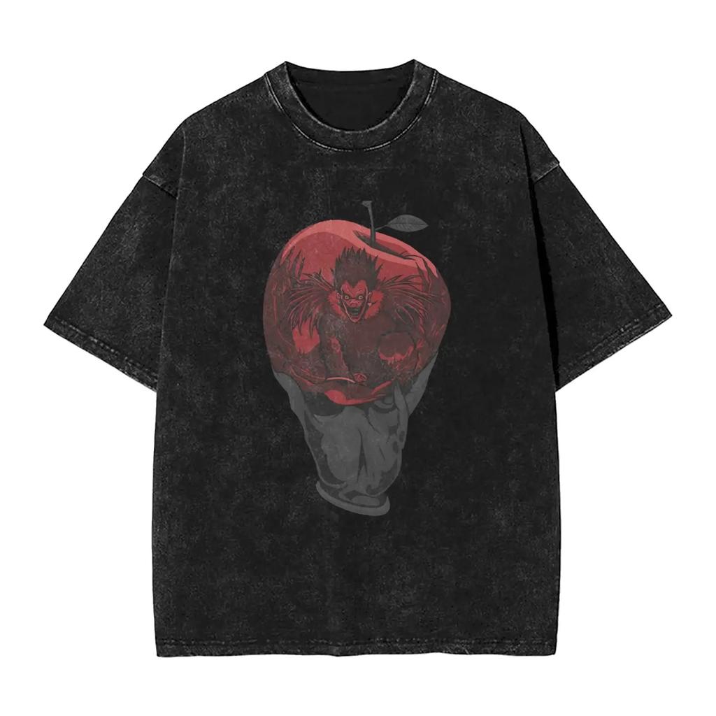 Men Women Clothes Manga DEATH NOTE T Shirts L Lawliet Graphic Print TShirts Washed Oversize Tshirt Short Sleeve Cotton Soft Tee