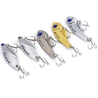 5X Fishing Lures Pike Trout Bass Spoons Spinners Bait Metal Tackle Crankbait New