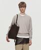 Hoite Niel Cotton V-Neck Knit (Light Gray)