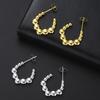 Cazador Geometric Beads Women's Earrings Gold Color Trendy Waterproof Earrings Stainless Steel Jewelry 2026 Party Wedding Gifts