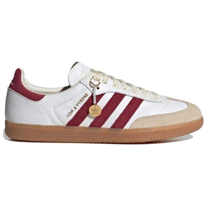 Sporty & Rich X Adidas Samba OG Weiß Core Burgundy Sneaker IF5660