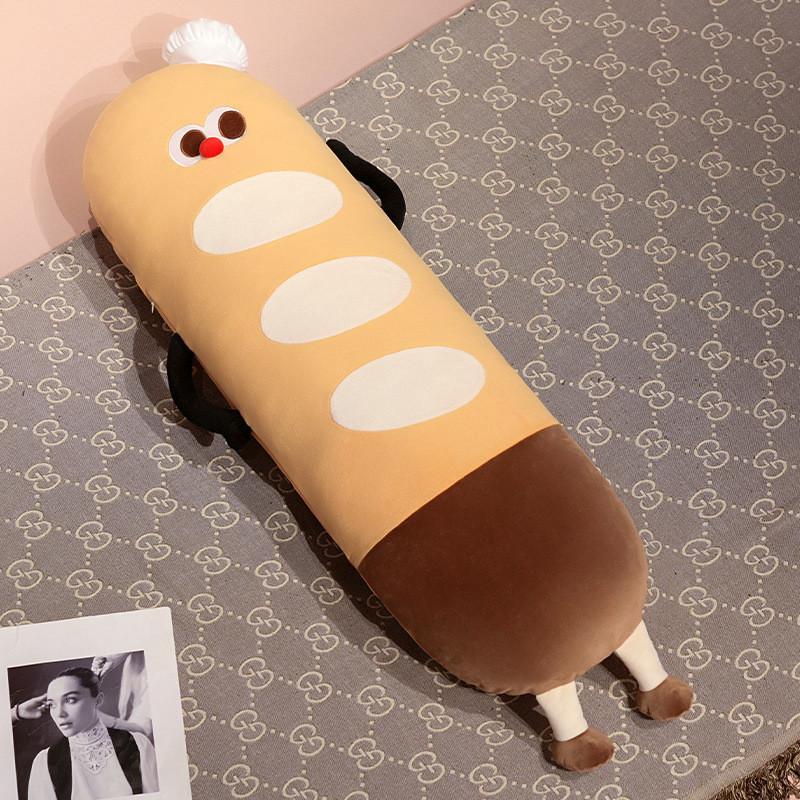 Cartoon Baguette French Plush Toy Cushion Polyester Filling Cozy Cushion Bedroom