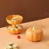 Fresh-keeping Candy Snack Tray Double Layer Serving Container Pumpkin Snack Holder  Travel