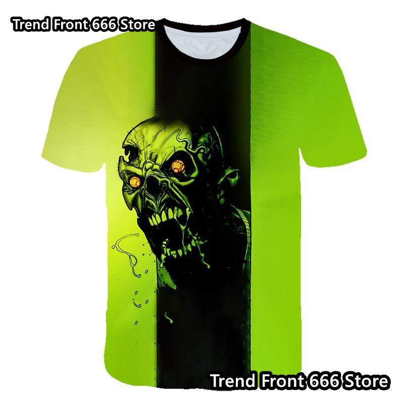 Summer Men's And Children's T-shirt Doomsday Zombie Pattern Thriller Boys 3D Prited Oversized Tshirts Kids Clothes