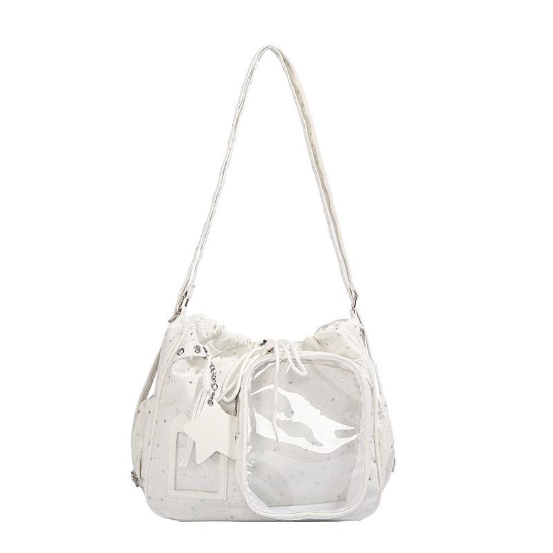 Schoolbag Baby Bag Drawstring Backpack Women's 1011 New Star Bar Pain Bag Shoulder Bag Large Capacity Tote Bag Messenger Bag