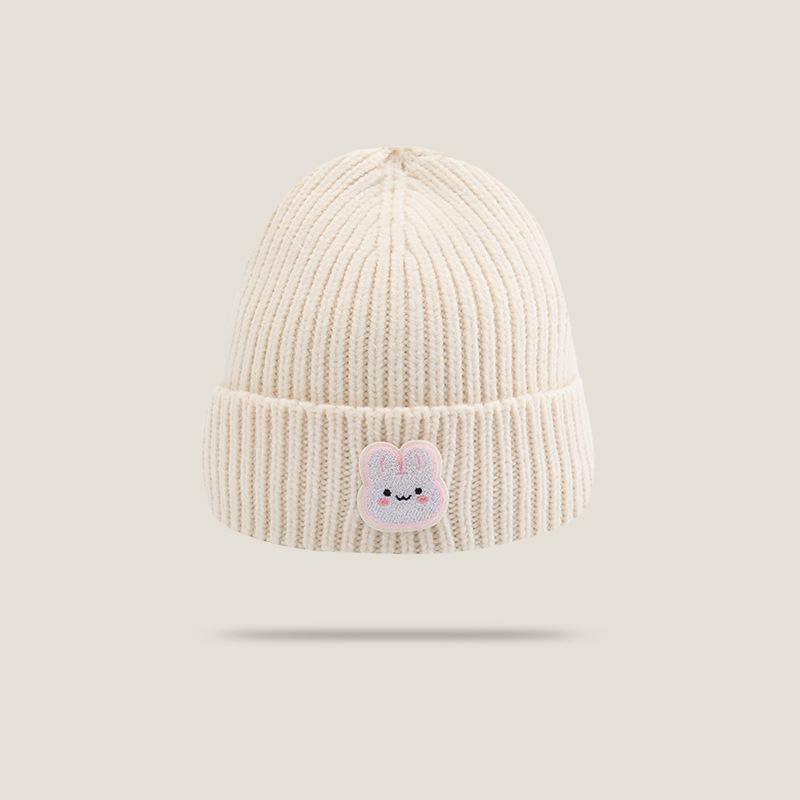 Wool Hat Autumn and Winter Men and Women Cute Rabbit Knitted Versatile Neutral Travel Hat Baby Knitted Hat Cold Hat