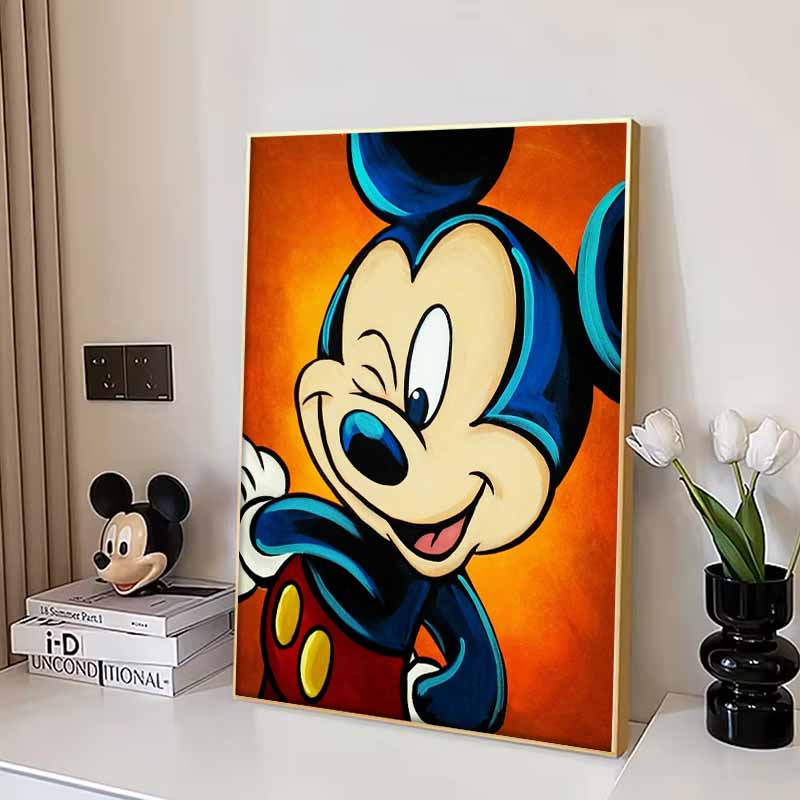 Disney Diamond Painting Mickey Pop Art Illustration DIY 5D Cartoon Mosaic Cross Stitch Gift Room Decoration