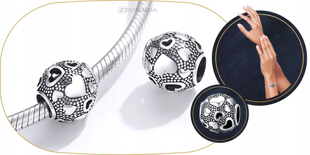 Heart Charms Pr 925 Bead Pendant S925 Heart Beads