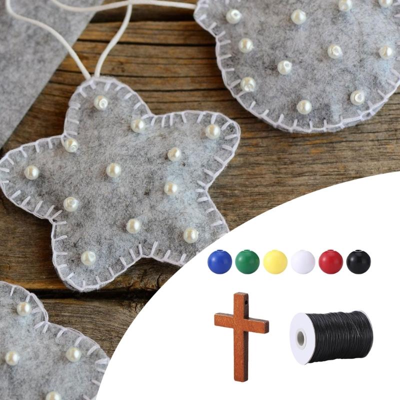 Wordless Faith Necklace Kits with 6 Color Beads Plan of Salvations Bracelet Kits Salvations Necklace Making Kits