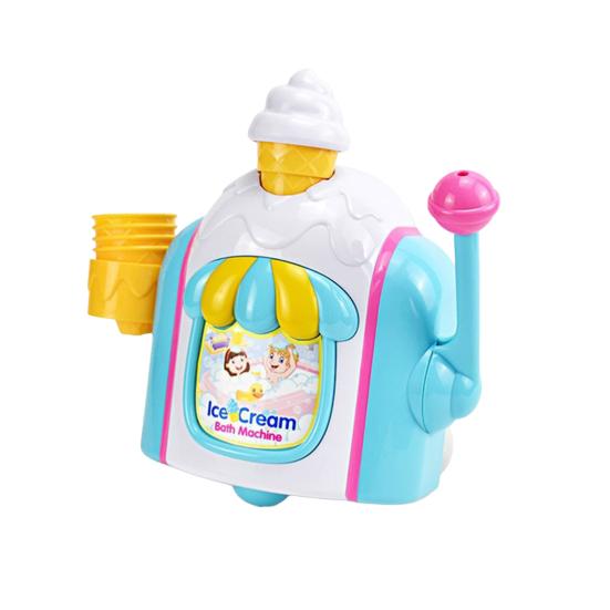 Ice Cream Bubble Bath Toy for Toddlers Bath Bubble Machine with Foam Maker Ice Cream Pretend Play Set Bathtub Toys for 3-8 Years Old Boys Girls