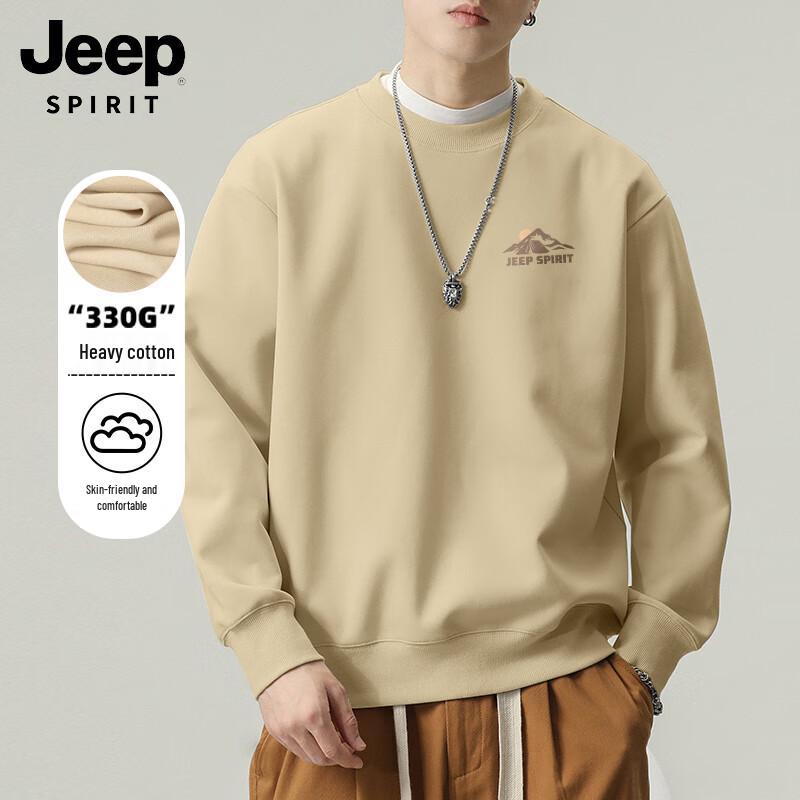 

JEEP SPIRIT Men s Round Neck Printed Long Sleeve Sweatshirt 3XL