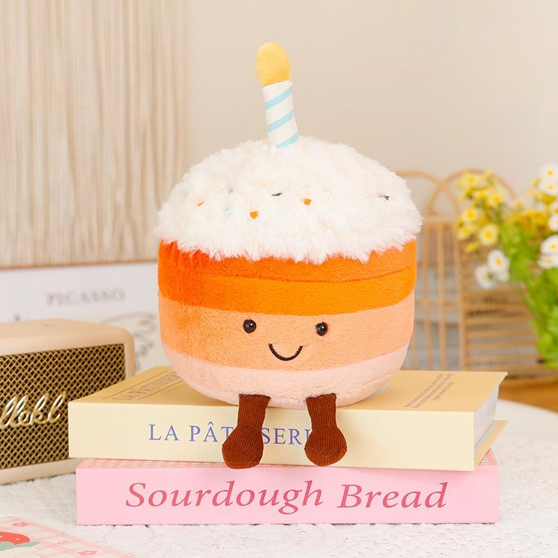 New Jelly Cake Series Cream Velvet Cherry Cake Cute Fashion Plush Toy Doll