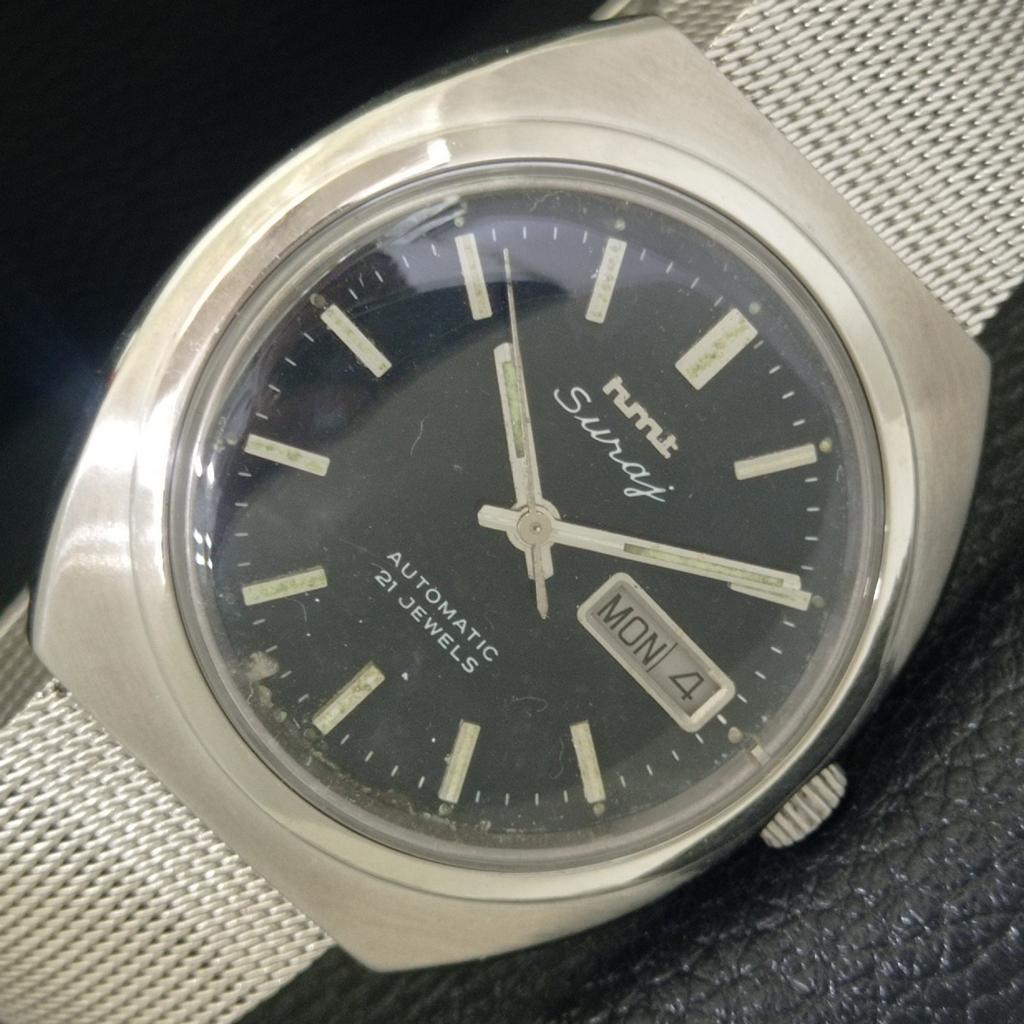 

VINTAGE HMT SURAJ AUTOMATIC 8205 INDIAN MENS ORIGINAL DIAL WATCH a703284-1 R213a-a703284