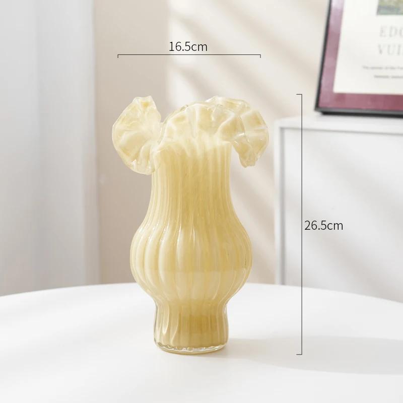 

Glass Vase Purple Wave Floral Arrangement Accessories Hydroponics Terrarium Flower Vase Home Decoration Accessories