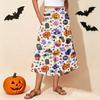 Women's Floral Print Skirt with Elastic Waist and Drawstring Casual Vacation