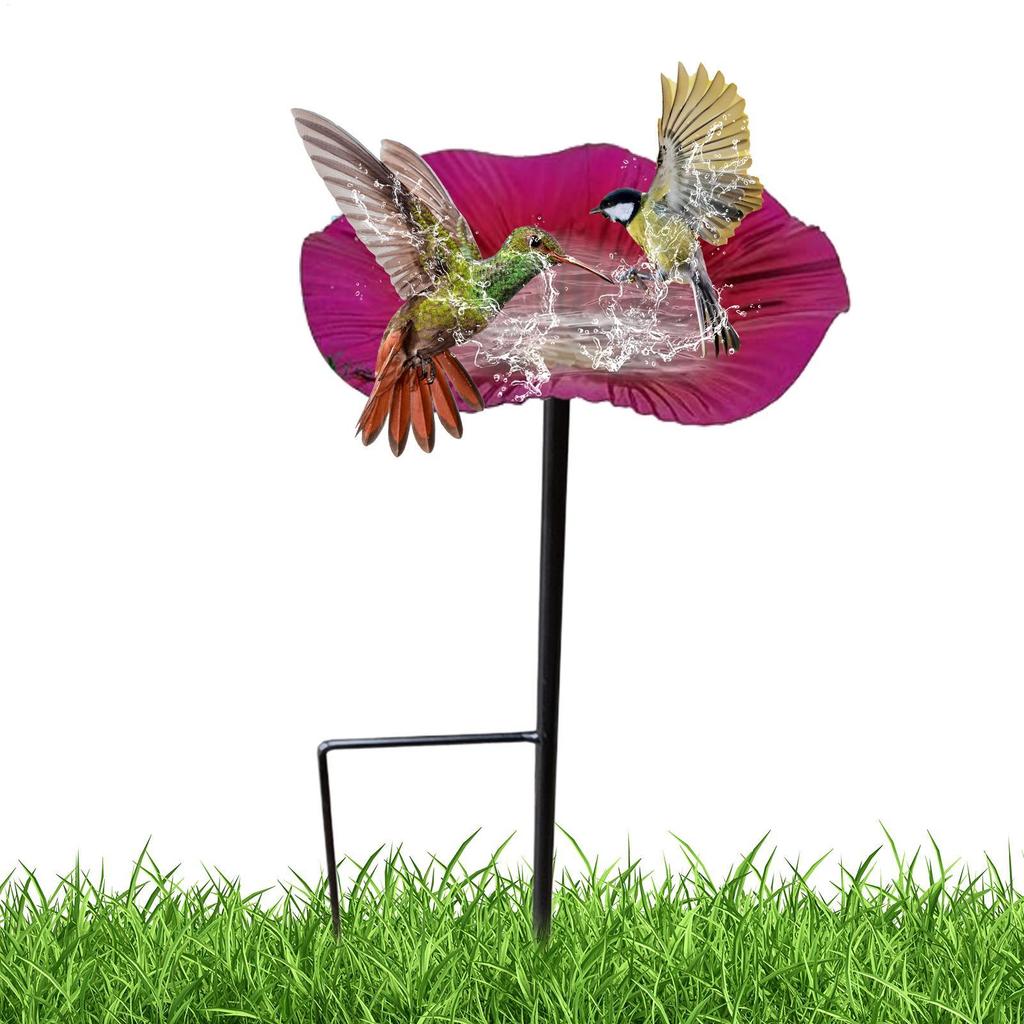 Bird Bath for Outdoors Garden Removeable Stand Bird Bath Bowl with Garden Stake for Courtyard Outdoor Garden Patio Yard Decor